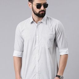 THE SOUL PATROL Smart Fit Micro Ditsy Printed Pure Cotton Casual Shirt-image-14