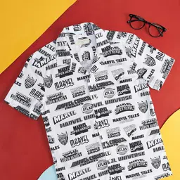 Pantaloons Junior Boys Marvel Printed Cotton Casual Shirt-image-78