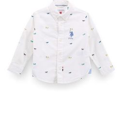 U.S. Polo Assn. Kids Boys Classic Conversational Printed Pure Cotton Casual Shirt-picture-10