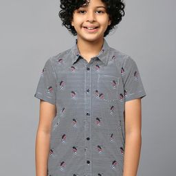 Killer Boys Horizontal Printed Classic Fit Cotton Casual Shirt-image-75