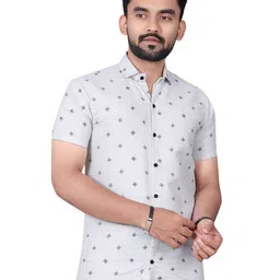 Bought First Micro Printed Premium Casual Organic Cotton Shirt-image-66