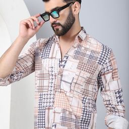 Indian Needle Men Classic Tartan Checks Opaque Printed Casual Shirt-picture-29