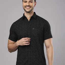 Klub Fox Men Micro Ditsy Printed Spread Collar Casual Shirt-image-46