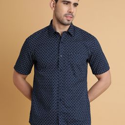 JADE BLUE Men Slim Fit Opaque Printed Casual Shirt-image-104