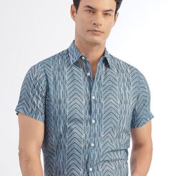 JADE BLUE Men Slim Fit Opaque Printed Casual Shirt-image-62