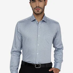 Greenfibre Slim Fit Micro Disty Printed Formal Shirt-picture-43