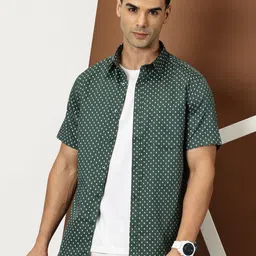 INVICTUS Men Micro Ditsy Printed Slim Fit Casual Shirt-image-11