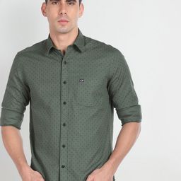 Arrow Sport Slim Fit MIcro Ditsy Printed Pure Cotton Casual Shirt-image-82