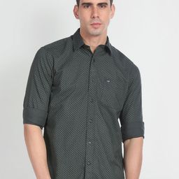 Arrow Sport Slim Fit MIcro Ditsy Printed Pure Cotton Casual Shirt-image-64