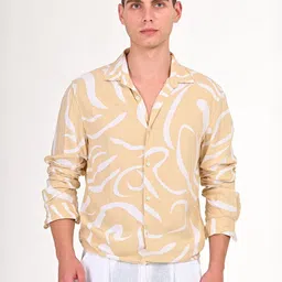 POE Men Smart Slim Fit Abstract Printed Casual Shirt-image-70