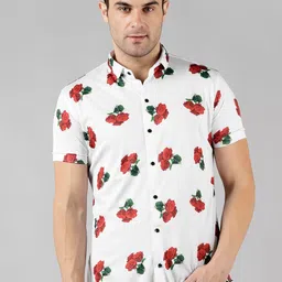 COMBRAIDED Slim Fit Floral Printed Casual Shirt-picture-33