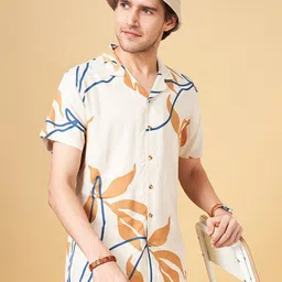 Urban Ranger by pantaloons Slim Fit Abstract Printed Casual Shirt-image-24