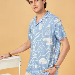 Urban Ranger by pantaloons Slim Fit Opaque Printed Casual Shirt-image-75