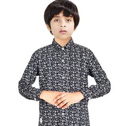 MADE IN THE SHADE Boys Spread Collar Abstract Printed Cotton Casual Shirt-image-87