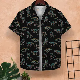 HELLCAT Boys Floral Opaque Printed Casual Shirt-picture-41