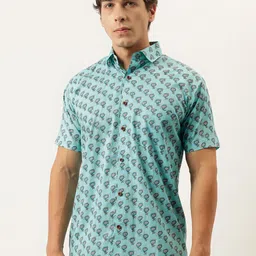 MILLENNIAL MEN Comfort Floral Printed Cotton Casual Shirt-picture-45