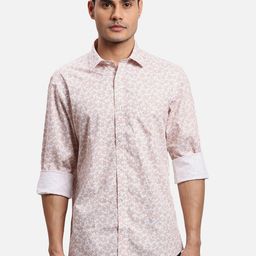 ColorPlus Floral Printed Spread Collar Cotton Casual Shirt-picture-38