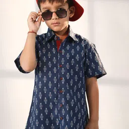 VASTRAMAY Boys Premium Floral Opaque Printed Casual Shirt-image-8