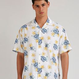 Pepe Jeans  Relaxed Floral Printed Club Collar Cotton Casual Shirt-image-47