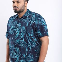 HIGHLANDER Men Plus Size Regular Fit Floral Printed Casual Shirt-image-66