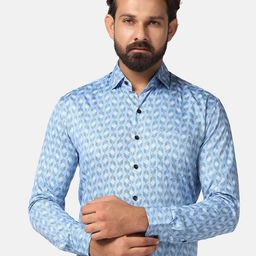 TAHVO Geometric Printed Indian Slim Slim Fit Floral Cotton Casual Shirt-image-18