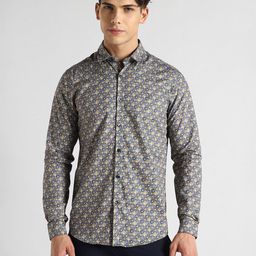 SIMON CARTER LONDON Men Slim Fit Floral Opaque Printed Casual Shirt-image-26
