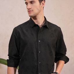 Locomotive Luxe Men Popcorn Textured Party Evening Shirt-image-84