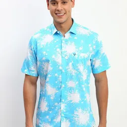 Allen Solly Men Slim Fit Floral Opaque Printed Casual Shirt-picture-14