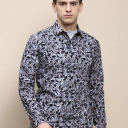 INVICTUS Club Slim Fit Floral Printed Cotton Casual Shirt-picture-40