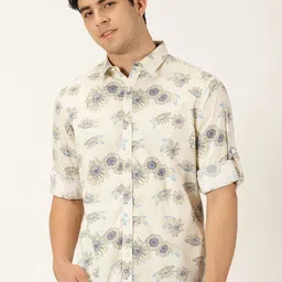 Moda Rapido Printed Classic Slim Fit Floral Opaque Cotton Casual Shirt-picture-48
