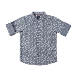 Allen Solly Junior Boys Slim Fit Floral Printed Roll-Up Sleeves Pure Cotton Casual Shirt-image-53
