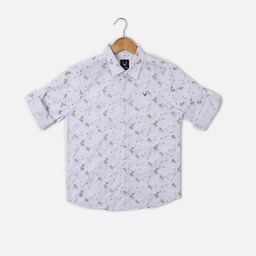 Allen Solly Junior Boys Slim Fit Floral Opaque Printed Casual Shirt-picture-48