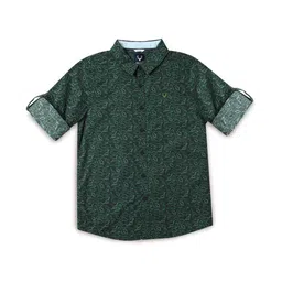 Allen Solly Junior Boys Slim Fit Floral Opaque Printed Casual Shirt-picture-31