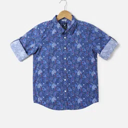 Allen Solly Junior Boys Slim Fit Floral Opaque Printed Cotton Casual Shirt-picture-45