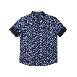 Allen Solly Junior Boys Slim Fit Floral Opaque Printed Casual Shirt-picture-34