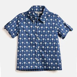 Stylo Bug Boys Slim Fit Floral Printed Roll-Up Sleeves Cotton Casual Shirt-image-84