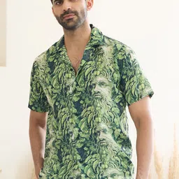 MR BUTTON Men Floral Opaque Printed Casual Shirt-image-87