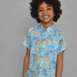 MiArcus Infant Boys Snoopy Printed Short Sleeves Casual Shirt-image-46