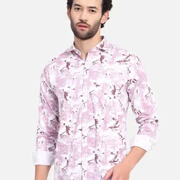 DEZANO Modern Regular Fit Abstract Printed Cotton Casual Shirt-picture-4