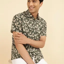 Fabindia Men Conversational Printed Casual Shirt-image-45