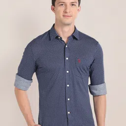 U.S. Polo Assn. Micro Ditsy Printed Pure Cotton Casual Shirt-image-23