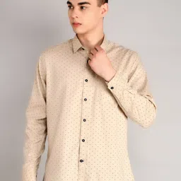 TIM PARIS Standard Micro Ditsy Printed Pure Cotton Casual Shirt-image-67