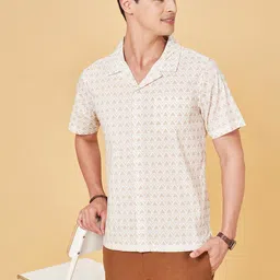 YU by Pantaloons Printed Spread Collar Casual Shirt-image-4