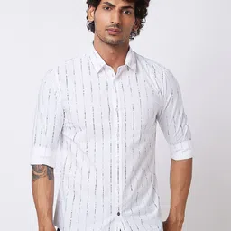 SPYKAR Vertical Striped Cotton Casual Shirt-image-18