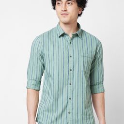 SPYKAR Striped Cotton Casual Shirt-image-56