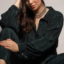 VERO MODA CURVE Striped Long Sleeves Casual Shirt-image-26