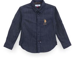 U.S. Polo Assn. Kids Boys Washed Classic Chambray Casual Shirt-picture-3