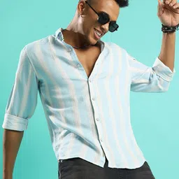 Campus Sutra Classic Striped Spread Collar Casual Shirt-picture-16