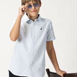 Nautica Boys Premium Opaque Striped Casual Shirt-image-76
