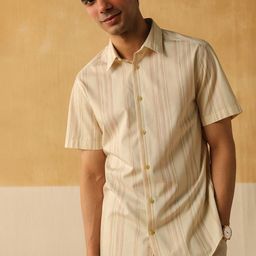 Andamen Premium Striped Cotton Casual Shirt-46